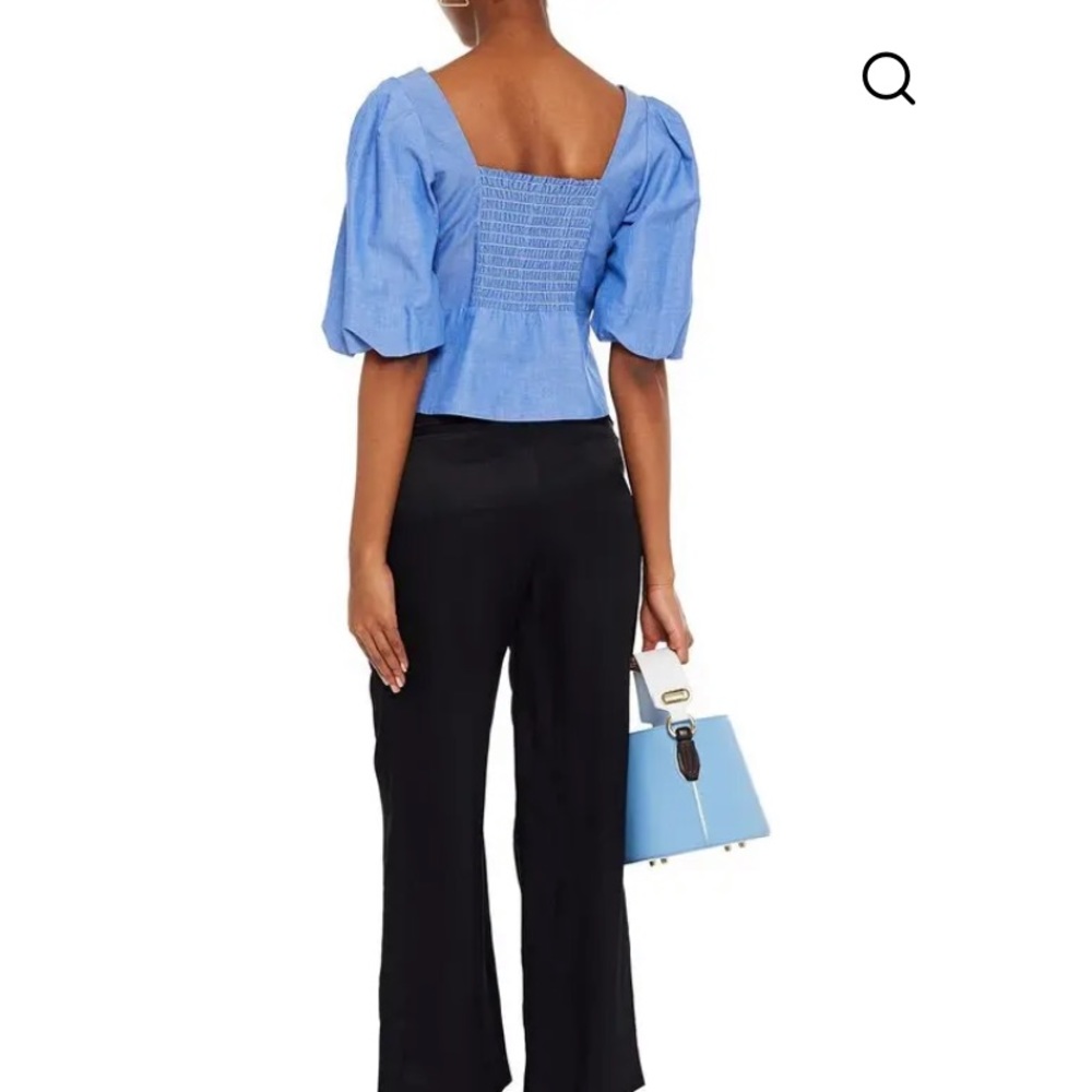 Sandro Chambray Puff-Sleeve Too - Picture 7 of 10